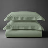 Emperor size cotton duvet cover set Sea foam Pizuna Linens durable and breathable