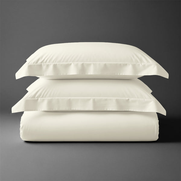 Super King size cotton duvet cover set Off white Pizuna Linens durable and breathable