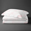 Single size cotton duvet cover set Carrara Marble Pink Pizuna Linens durable and breathable
