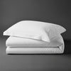 Folded Pizuna cotton percale single cover white 100 percent long staple combed cotton 2 piece