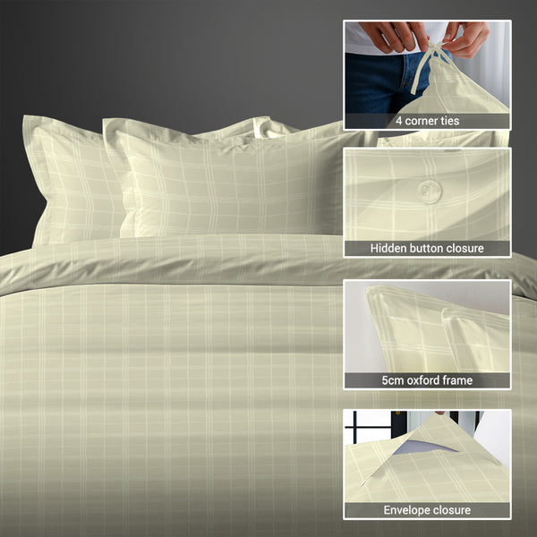 Premium 300 Thread Count 100% Cotton Duvet Cover Set