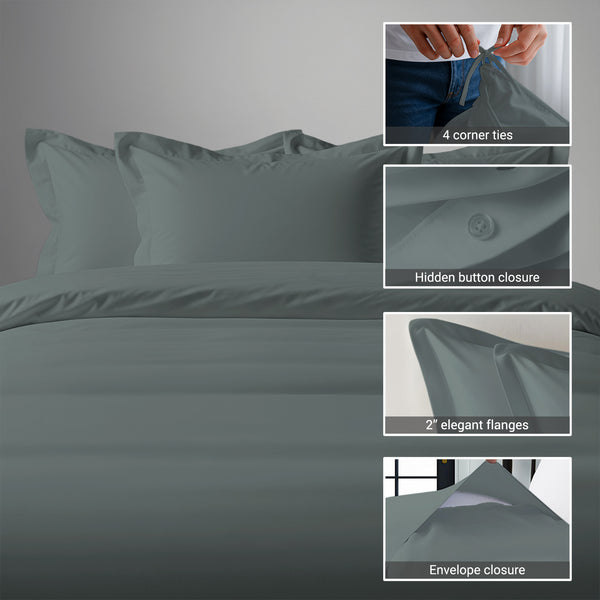 Royale 1000 Thread Count 100% Cotton Duvet Cover Set - USA KING