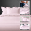 Pizuna light pink super king cotton duvet cover 3 piece 1000 thread count with hidden button closure and corner ties plus oxford pillowcases