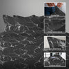 Marble black single size 400 thread count cotton duvet cover with hidden button closure corner ties and Oxford pillowcases