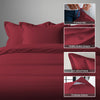 Pizuna rio red super king cotton duvet cover 3 piece 1000 thread count with hidden button closure and corner ties plus oxford pillowcases