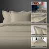 Simply taupe single cotton percale duvet cover 2 piece with hidden button closure and 4 corner ties