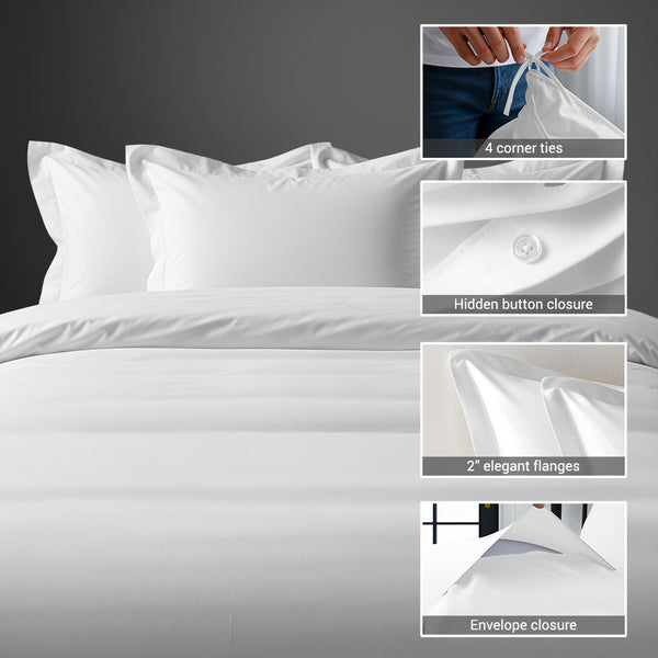 Percale 100% Cotton Duvet Cover Set - USA KING