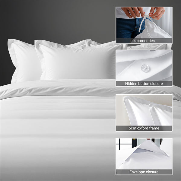 Luxury 800 Thread Count 100% Cotton Duvet Cover Set