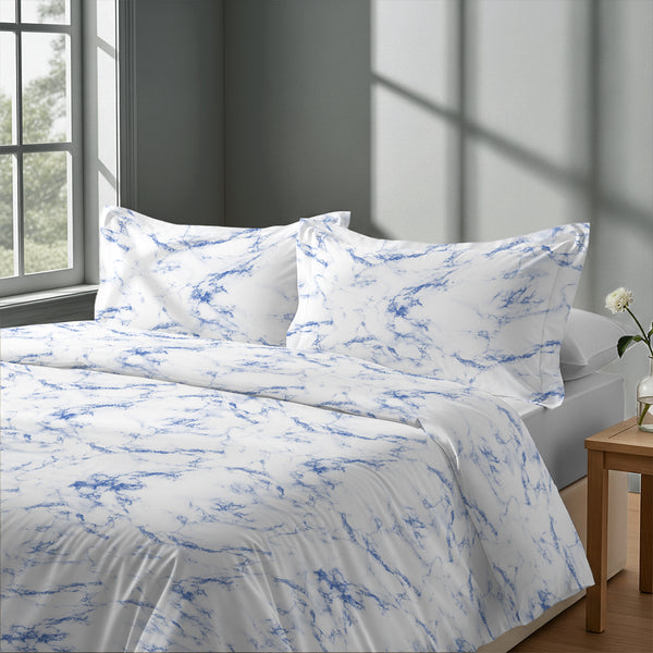 Premium 400 Thread Count 100% Cotton Duvet Cover Set - USA QUEEN