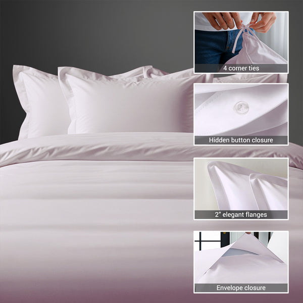 Premium 400 Thread Count 100% Cotton Duvet Cover Set - USA TWIN
