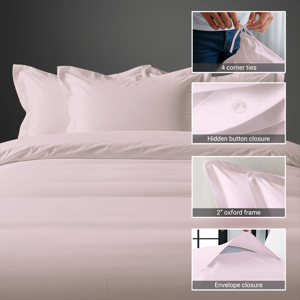 Luxury 800 Thread Count 100% Cotton Duvet Cover Set - USA QUEEN