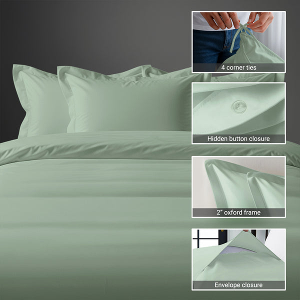 Luxury 800 Thread Count 100% Cotton Duvet Cover Set - USA KING