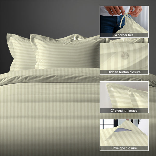 Premium 300 Thread Count 100% Cotton Duvet Cover Set - USA FULL