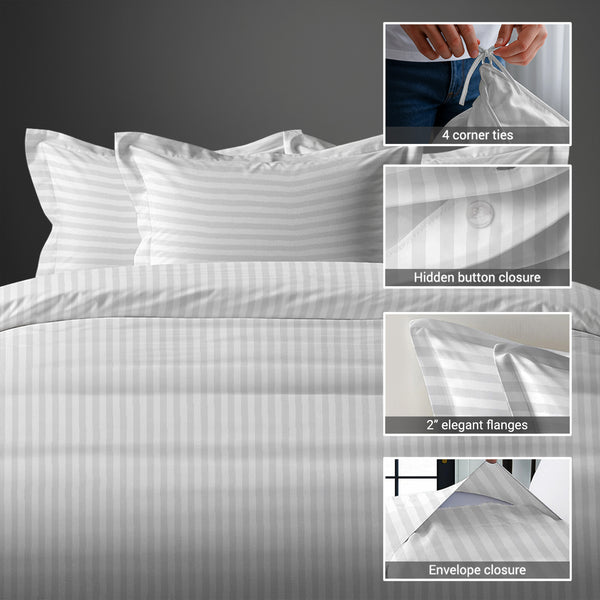 Premium 300 Thread Count 100% Cotton Duvet Cover Set - USA FULL