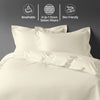 Deluxe 600 Thread Count 100% Cotton Duvet Cover Set - USA QUEEN
