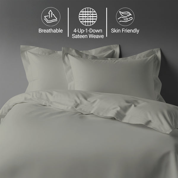 Deluxe 600 Thread Count 100% Cotton Duvet Cover Set - USA QUEEN