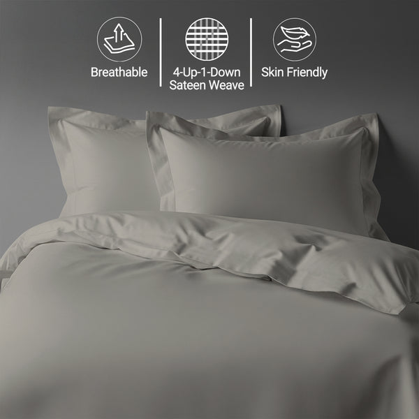 Premium 400 Thread Count 100% Cotton Duvet Cover Set - USA QUEEN