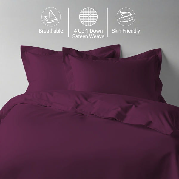 Premium 400 Thread Count 100% Cotton Duvet Cover Set - USA KING