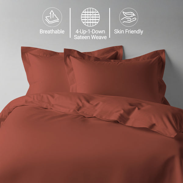 Premium 400 Thread Count 100% Cotton Duvet Cover Set - USA KING