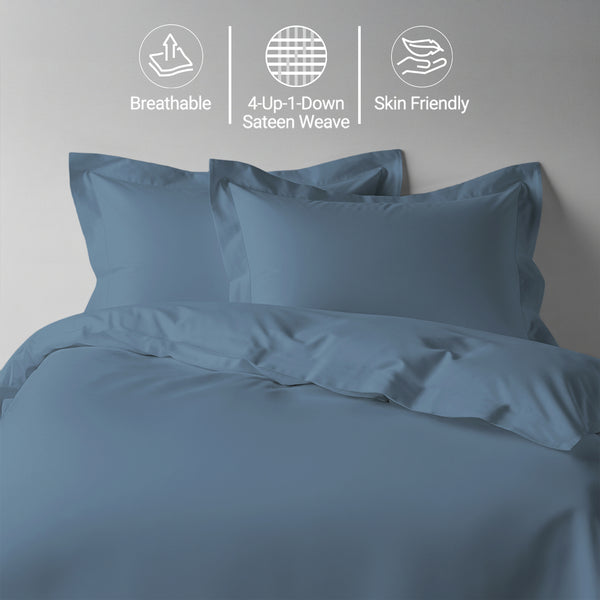 Premium 400 Thread Count 100% Cotton Duvet Cover Set - USA KING