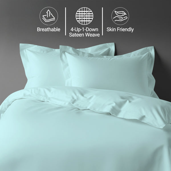 Premium 400 Thread Count 100% Cotton Duvet Cover Set - USA QUEEN