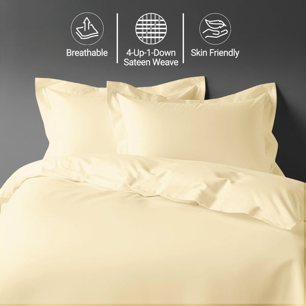 Premium 400 Thread Count 100% Cotton Duvet Cover Set - USA KING