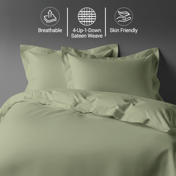 Premium 400 Thread Count 100% Cotton Duvet Cover Set - USA FULL