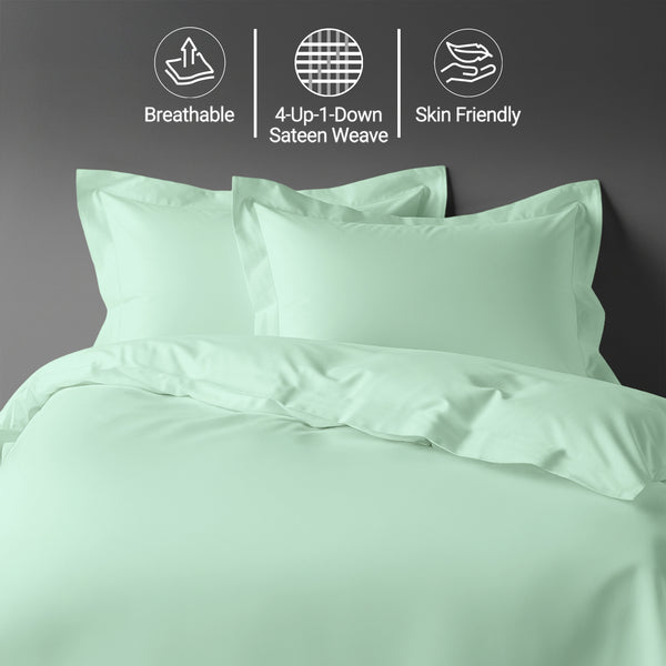 Premium 400 Thread Count 100% Cotton Duvet Cover Set - USA QUEEN