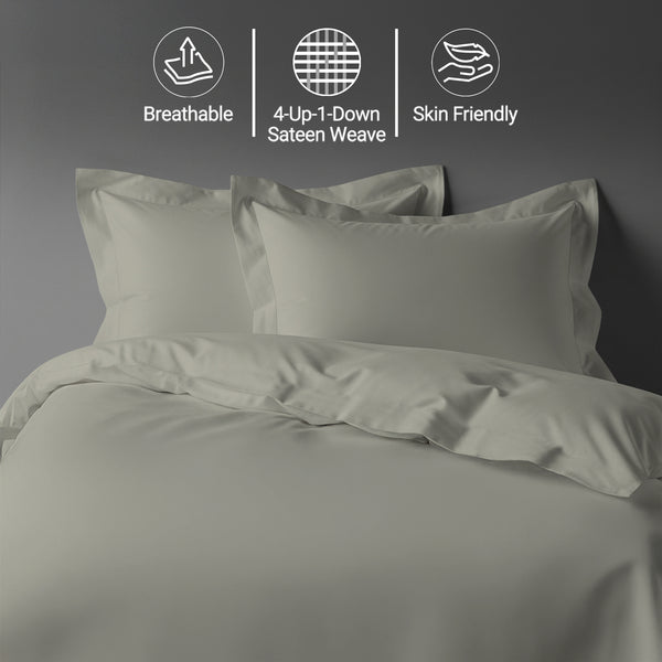 Premium 400 Thread Count 100% Cotton Duvet Cover Set - USA TWIN