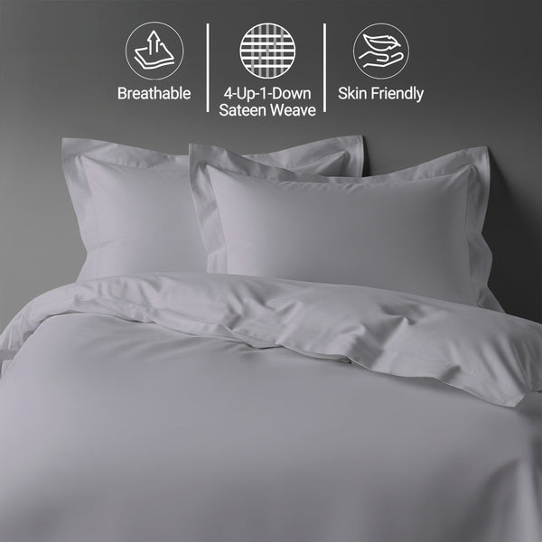 Premium 400 Thread Count 100% Cotton Duvet Cover Set - USA QUEEN