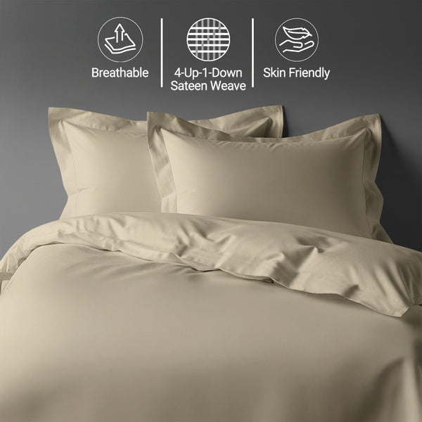 Premium 400 Thread Count 100% Cotton Duvet Cover Set - USA FULL