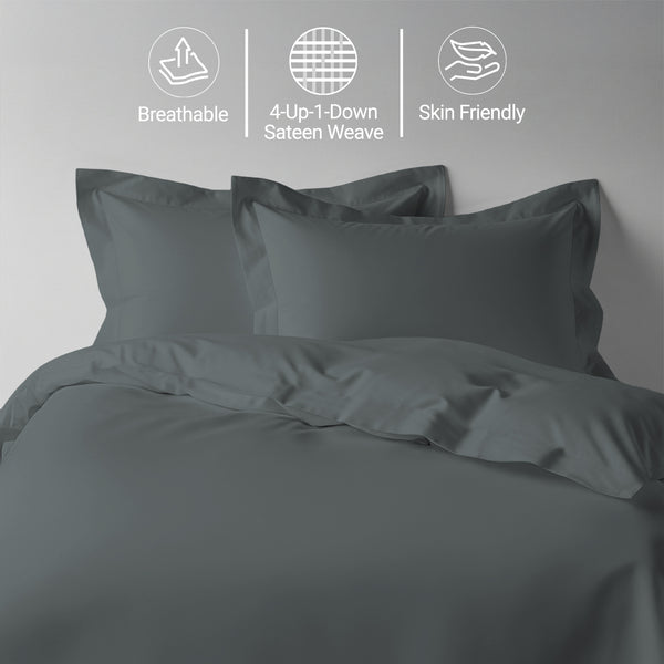 Luxury 800 Thread Count 100% Cotton Duvet Cover Set - USA QUEEN