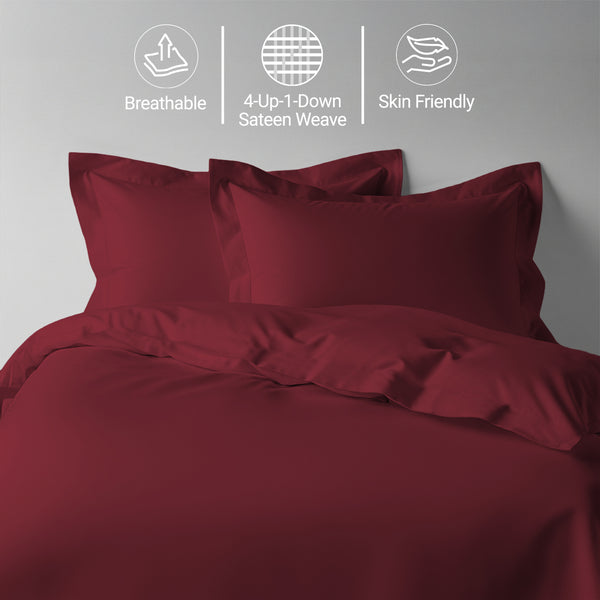 Luxury 800 Thread Count 100% Cotton Duvet Cover Set - USA QUEEN