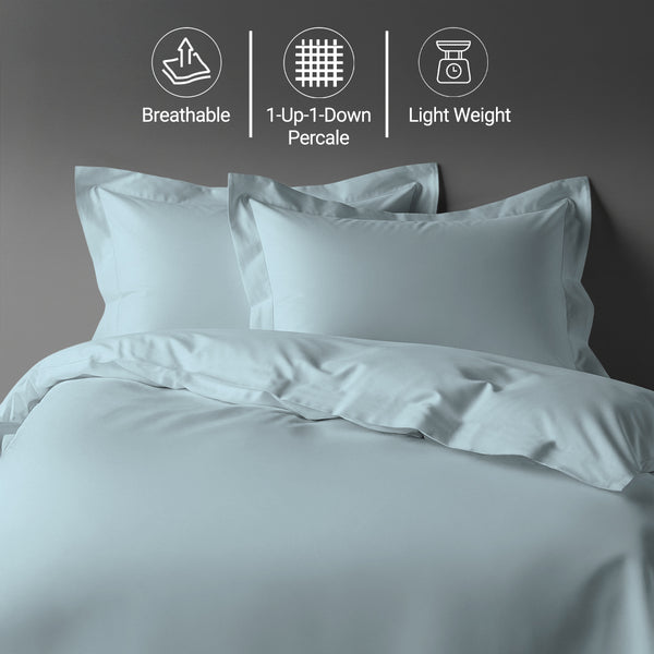 Percale 100% Cotton Duvet Cover Set - USA KING