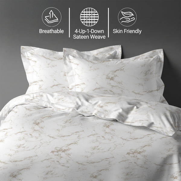 Premium 400 Thread Count 100% Cotton Duvet Cover Set - USA KING