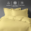 Mellow yellow double duvet cover set 1000 thread count long staple combed cotton sateen weave dense thick and luxurious