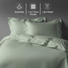 Sea foam double cotton percale duvet cover set 3 piece combed cotton smoother feel crisp percale lightweight and cool
