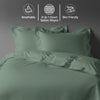 Sea foam double duvet cover 3 piece 600 thread count mercerized combed cotton single dent sateen weave smooth and soothing