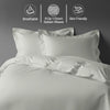 Silver king duvet cover set 1000 thread count long staple combed cotton sateen weave dense thick and luxurious