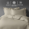 Simply taupe super king duvet cover set 1000 thread count long staple combed cotton sateen weave dense thick and luxurious