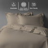 Simply taupe super king duvet cover 3 piece 600 thread count mercerized combed cotton single dent sateen weave smooth and soothing