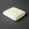 Pizuna folded percale 100 percent cotton fitted sheet ivory single deep fitted sheet