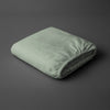 Pizuna folded percale 100 percent cotton fitted sheet sea foam single deep fitted sheet