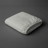 Pizuna folded percale 100 percent cotton fitted sheet Silver EU single deep fitted sheet
