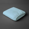 Pizuna baby blue emperor size fitted sheet 600 thread count pure combed cotton folded