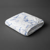 Pizuna folded carrara marble blue small single 400 thread count deep fitted cotton bedsheet 100 percent cotton
