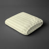 Pizuna folded 300 thread count 100 percent cotton deep fitted sheet stripes pattern Cream king
