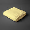 Pizuna mellow yellow emperor size fitted sheet 600 thread count pure combed cotton folded
