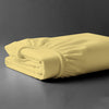 Pizuna luxury cotton eu single fitted sheet Mellow yellow 800 thread count long staple cotton folded