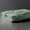 Folded Pizuna luxurious cotton Single size fitted sheet sea foam 1000 thread count long staple cotton